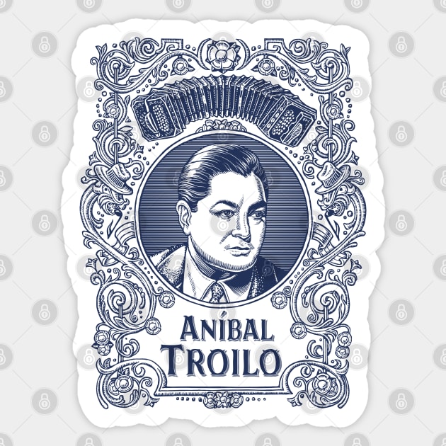 Anibal Troilo in Blue Sticker by Lisa Haney